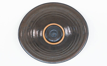 【瀬戸焼】Kari 黒金 Lサイズ 1枚 【SUIYO】[BBAF020]カレー皿 ギフト