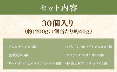 スコーン6種セット 30個入 ／ 合計約1200g スコーン 洋菓子 焼菓子 焼き菓子 お菓子 菓子 おやつ 詰め合わせ 長崎県 長崎市