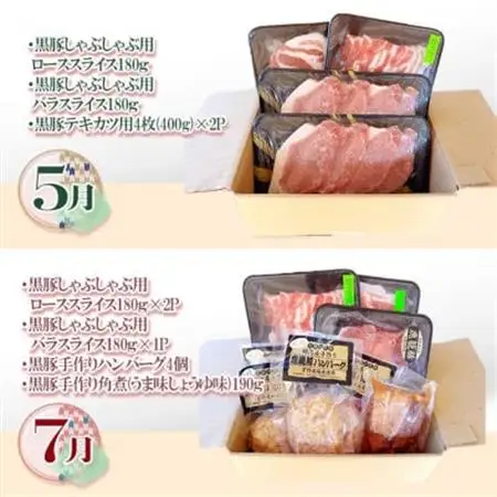【発送月固定定期便】鹿児島県産黒豚三昧Bセット GG5-0001全6回_肉 ハム 豚肉   肉 しゃぶしゃぶ 牛肉 牛しゃぶ  肉  牛肉   肉 しゃぶしゃぶ 豚肉 豚しゃぶ  肉 ハンバーグ 豚肉   肉 ソーセージ・ウインナー 豚肉   肉  豚肉   惣菜・加工品 餃子  ぎょうざ ギョウザ  定期便 定期便  _【配送不可地域：離島】【4057557】