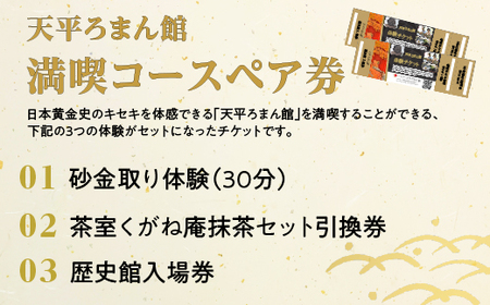 日本初の産金地・天平ろまん館満喫コースペア券【wakuyakousya006】