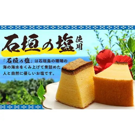 やし屋手作り 石垣の塩 バウムクーヘン　直径15cm以上×2箱