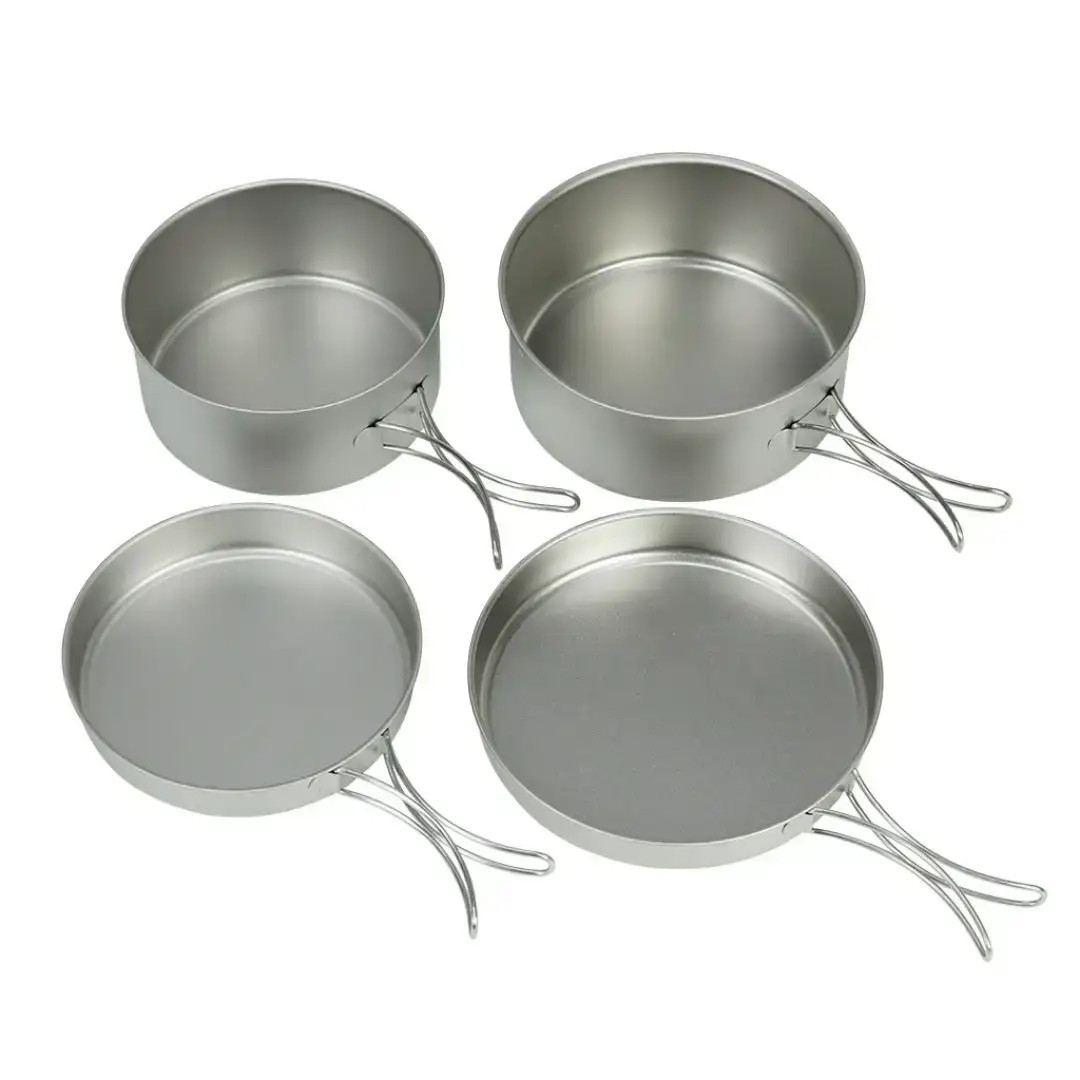 [ベルモント] チタンクッカー4点セット(M) ケース付 アウトドア用品 キャンプ用品 登山 防災 アウトドアギア 燕三条製 【030S088】