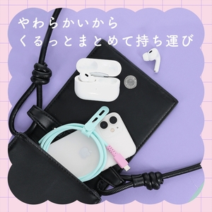 バイカラーケーブル USB-C to USB-C 60W iPhone16e 16 15 Android各種 iPad Macbook しなやか 絡まない 急速充電 PD60W データ転送 ケーブルバンド付 1m 全5色 2年保証 (MOT-BCECCC100) ミントフラミンゴ 【 MOTTERU スマホケーブル 充電ケーブル ガジェット 海老名市 】