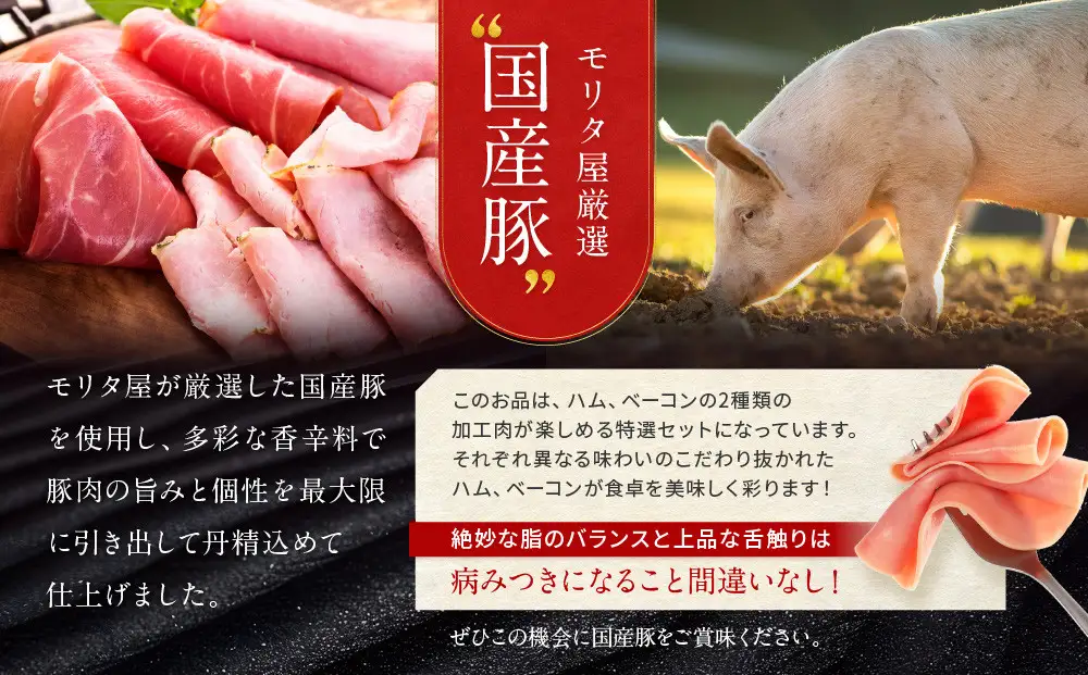 【京都モリタ屋】モリタ屋ハム・ベーコンセット｜京都 老舗 有名店 ﾍﾞｰｺﾝ
