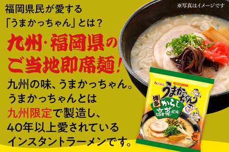 うまかっちゃん 【30袋】 豚骨ラーメン とんこつ 豚骨 辛子高菜 高菜 袋麺 インスタント 即席 即席ラーメン 常備 個包装 小分け パック 夜食 博多 福岡県 福岡 九州 グルメ お取り寄せ