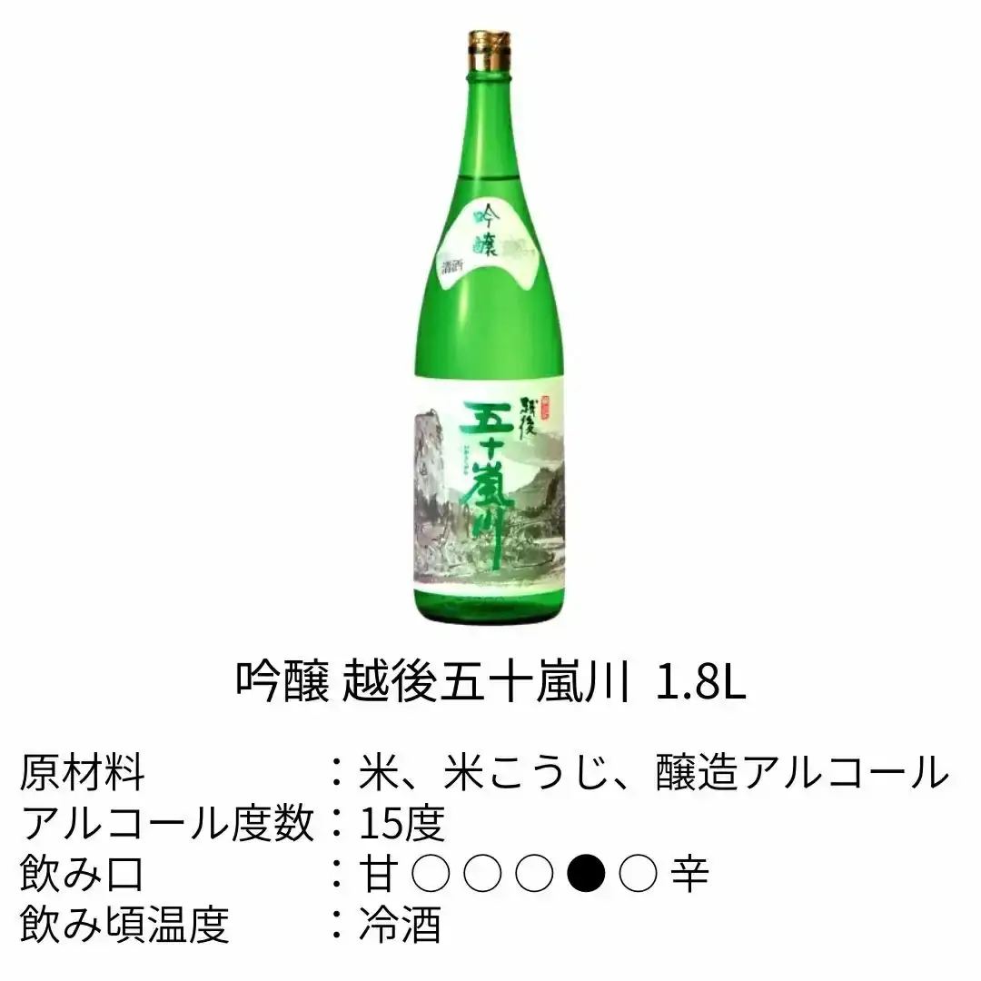吟醸酒 越後五十嵐川 1800ml×2本 化粧箱入 日本酒 一升瓶 [福顔酒造]【017S123】