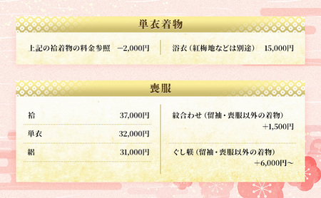 お仕立て券　3万円分 チケット