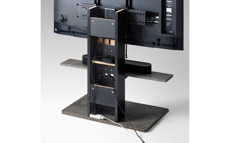 家具 壁寄せ テレビスタンド ブラック ≪PLW-1210TV-BK≫  家具 朝日木材                                                                                      