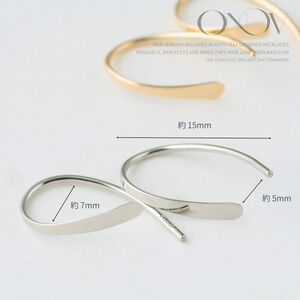 【甲府ジュエリー】Pt900　プラチナ　曲線ピアス（15132481）