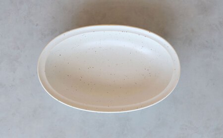 【陶器市特集】【波佐見焼】 リムオーバルボウル ナチュラル 2点セット 【西海陶器】[OA401]