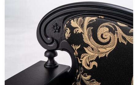【ブラック（本体）×グレー（クッション）】松永工房 Petit. Continue プティ・カウチ ミニチュア家具 1／3家具 ドール家具 ドール 40～60センチ対応 インテリア アンティーク（本体）家具 木製 カウチソファ ねこ脚 プティ・ドゥ・カンティーニュ
