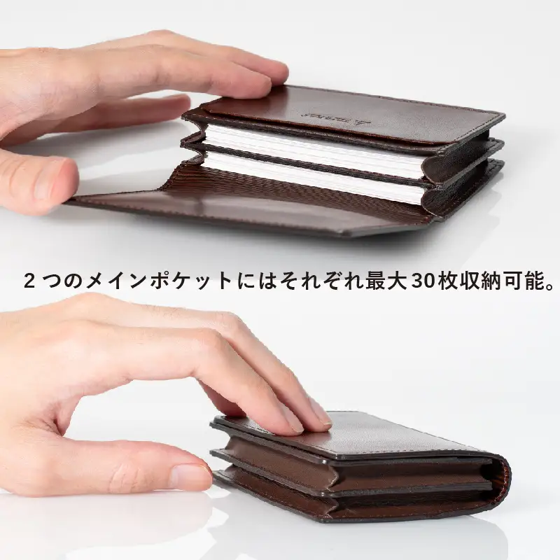 本革名刺入れ キャメル