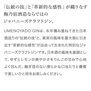 UMENOYADO GIN （ポーションタイプ） 2箱セット 梅乃宿酒造 44度 ジン【umyd037】