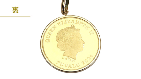 24金 純金 フォースコイン 1/2oz ペンダントトップ [AH134sa]