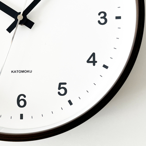 KATOMOKU Plywood clock≪km-35M≫曲げわっぱ掛け時計(ブラウン)【A-40】