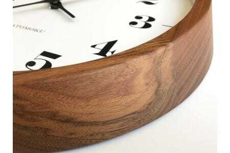 KATOMOKU muku clock 12 ウォールナット 電波時計 連続秒針　km-98WARC
