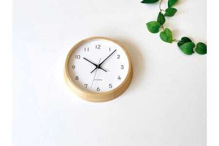 KATOMOKU muku clock 13 ヒノキ 電波時計 連続秒針　km-104HI