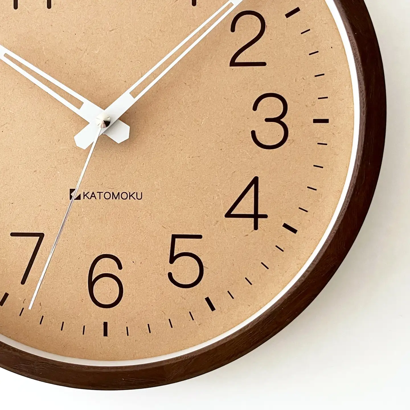 KATOMOKU muku clock≪km-45BR≫木製掛け時計(ブラウン)【B-77-B1】