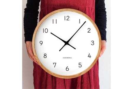 KATOMOKU muku clock 木製掛け時計（ナチュラル）km-139NA