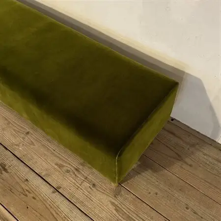 90 Bench(90ベンチ)モケット グリーン BR鉛筆脚【SWOF】_雑貨・日用品 椅子・チェア・ソファ 家具・インテリア _【1555805】