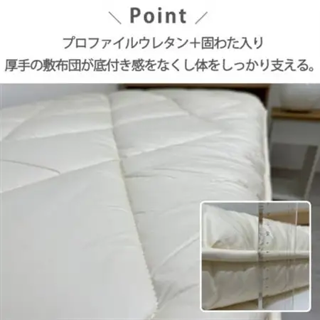 【シングル】日本製 4層 体圧分散プロファイルウレタン敷ふとん100×210cm　HGP-4S【1559651】