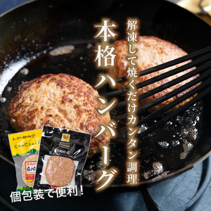 宮崎県産黒毛和牛100%ハンバーグ個包装(20個/冷凍)・ 宮崎県産ポークハンバーグ個包装(20個/冷凍)　K16_0158