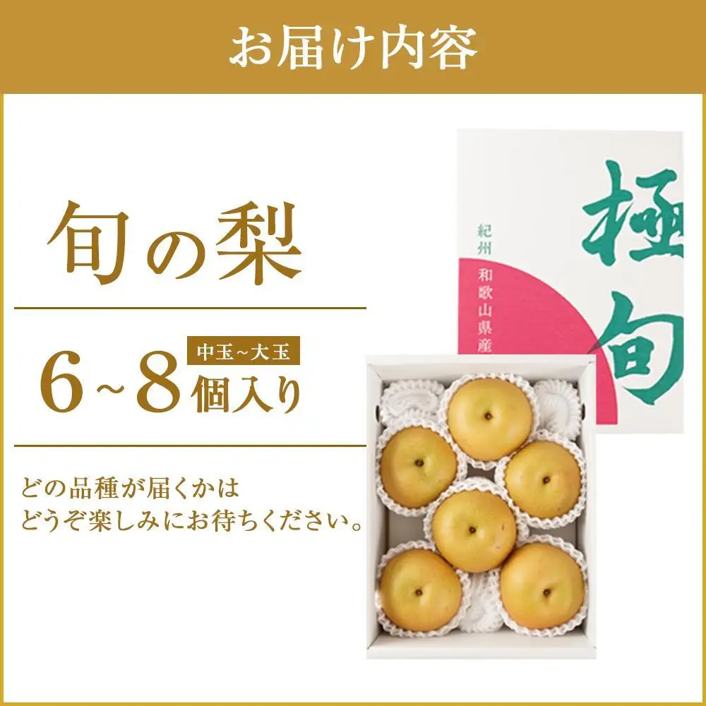 先行予約 旬の梨 極上 秀品（中玉～大玉）6～8個入り ［2026年8月下旬頃～9月下旬頃発送］［KG23］