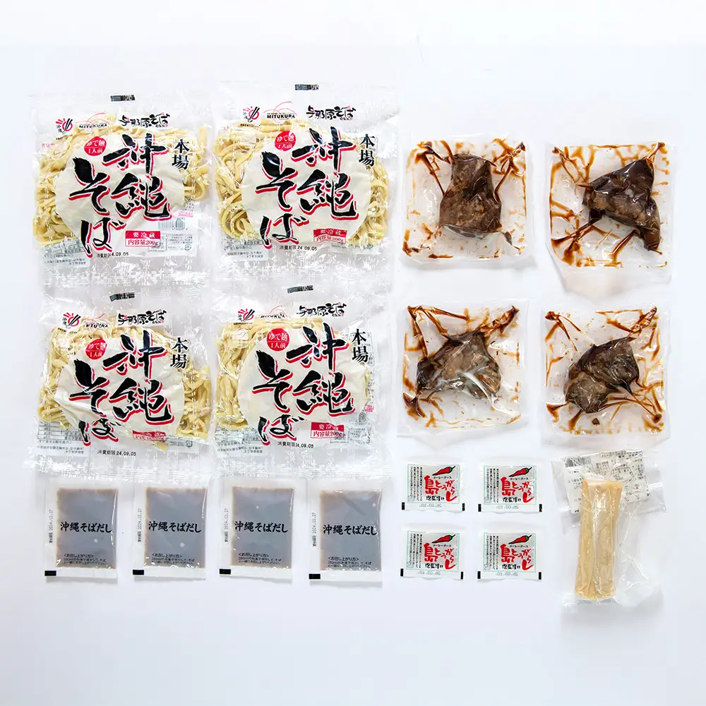 軟骨ソーキそば　ゆで麺4食セット