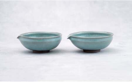 有田焼 貫入片口鉢 2個セット【梶原大敬 茂正工房】食器 うつわ 器 青磁 作家 35000円 3.5万円 A35-504