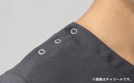 レピウスの白衣 【メンズ】スクラブ リンクル / ネーム刺繍付き (カラー：ネイビー、サイズ：M)_0113-016-T05-3-2