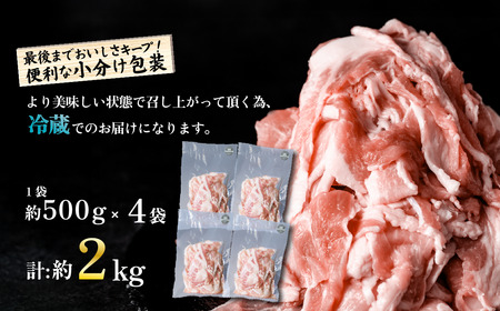 豚肉 切り落とし 約2㎏  茨城県産 ブランド豚 豚肉