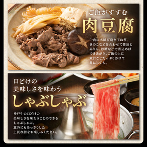 神戸牛 メガ盛りすき焼き肉 500g《 鍋 お鍋 神戸牛 牛肉 すき焼き 焼肉 小分け 送料無料 》【2401A001012】