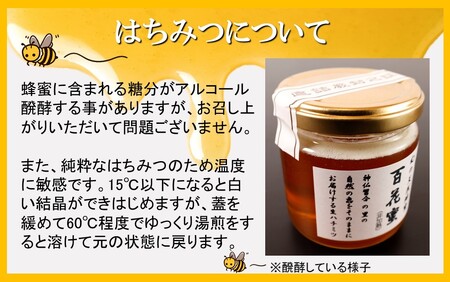 国産 純度100％ 百花蜜 計400g 200g×2瓶 はちみつ ハチミツ_2476R