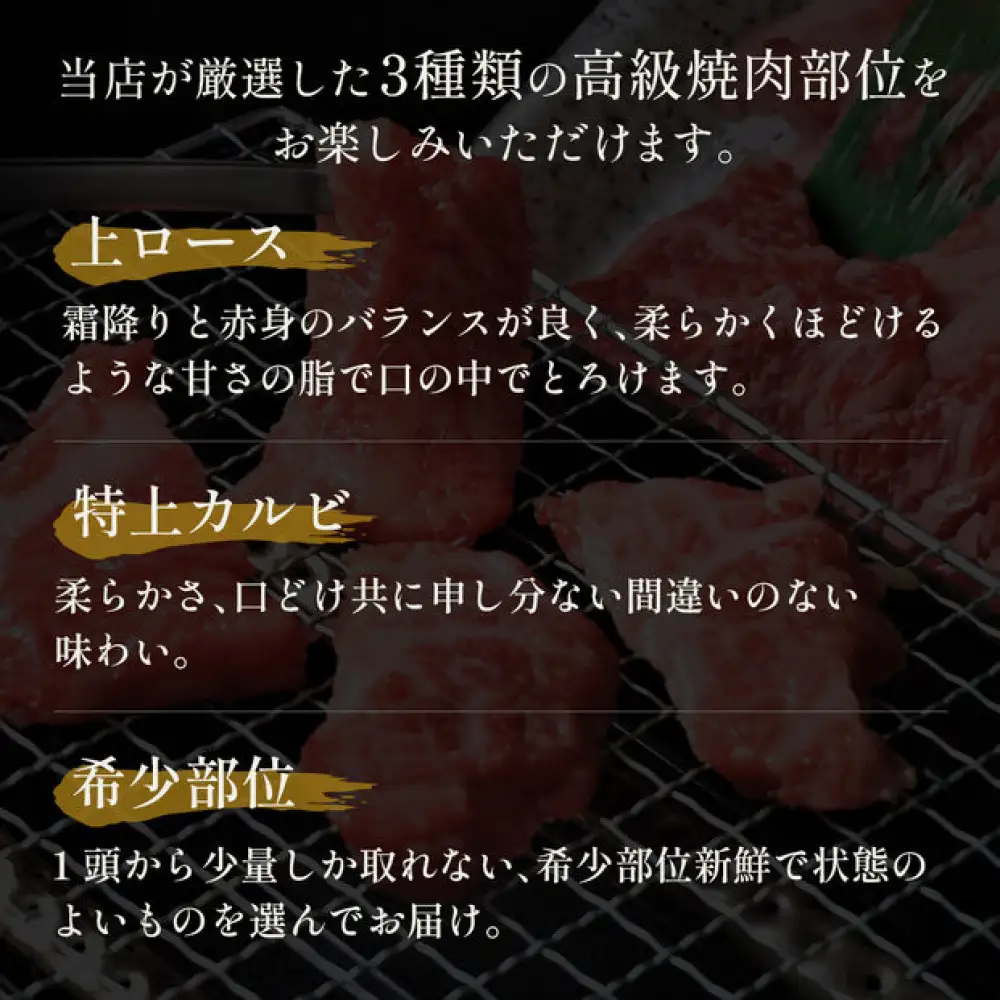 ＜ギフト＞特選上ロース特上カルビ＆希少部位入り焼肉セット(600g)