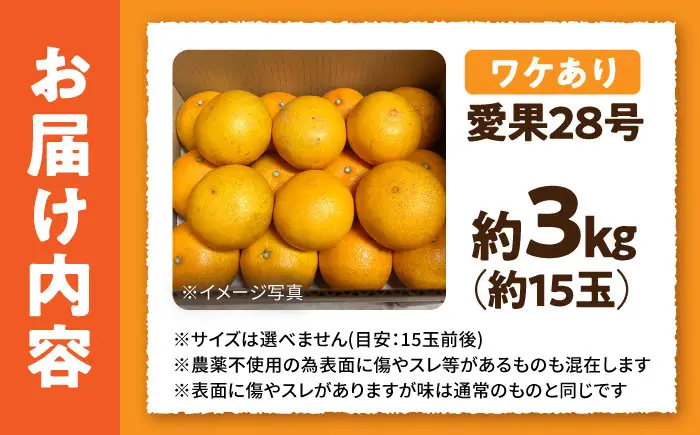 みかん 訳あり 愛果28号 約3kg 約15玉 フルーツ 果物 みかん 訳あり BJBL002