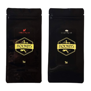【12回定期便】無添加ドッグフード：しかにく＆ししにくペレットセット（各100g×1P）【J00176】