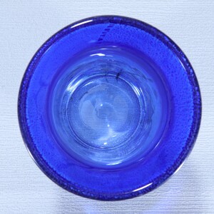 花器「光琳」筒型（カラー：コバルトブルー）【グラスアート黒木】_A0114-007