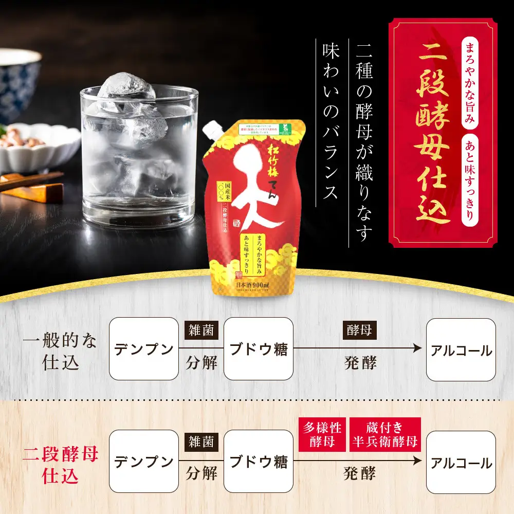 【宝酒造】松竹梅「天」(900MLエコパウチ×6本)