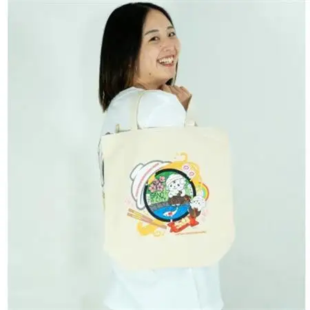 佐野市 マンホールトートバッグ(さのまる) ナチュラル_装飾品・工芸品 トートバッグ・ショルダーバッグ 鞄・バッグ かばん カバン_【1534727】