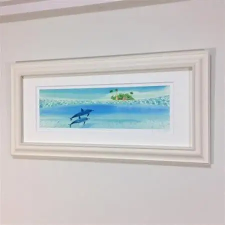 栗乃木ハルミ版画額装品「beneath the sea」【1334316】