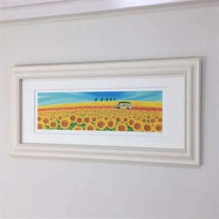 栗乃木ハルミ版画額装品「ひまわり2」【1334317】