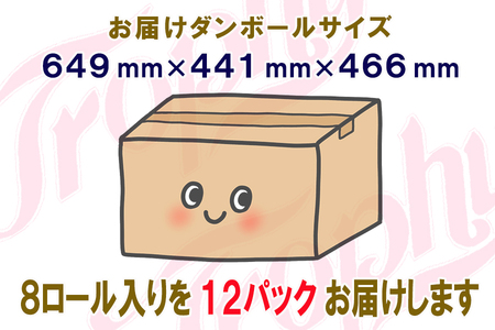 定期便 【全2回】 6ヶ月に1回お届け トイレットペーパー ダブル トロフィー 8R×12P(96個) 日用品 大容量 エコ 防災 備蓄 消耗品 生活雑貨 生活用品 紙 ペーパー 生活必需品 再生紙 富士市 [sf077-086]