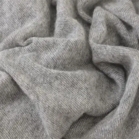 【 OTA KNIT 】ふわふわガーゼ  ファーカシミヤ  ショール(トップグレー)_装飾品・工芸品 ショール・ストール 服飾小物 _【1568327】