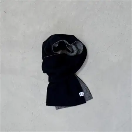 【 OTA KNIT 】TRAVEL SCARF トラベルマフラー(無地 ネイビー × グレー)_装飾品・工芸品 マフラー・手袋 服飾小物 _【1568541】