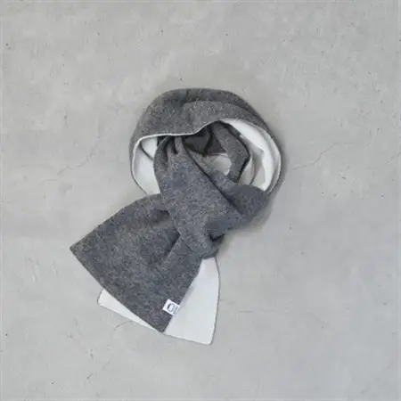 【 OTA KNIT 】TRAVEL SCARF トラベルマフラー(無地 グレー × オートミール)_装飾品・工芸品 マフラー・手袋 服飾小物 _【1568543】