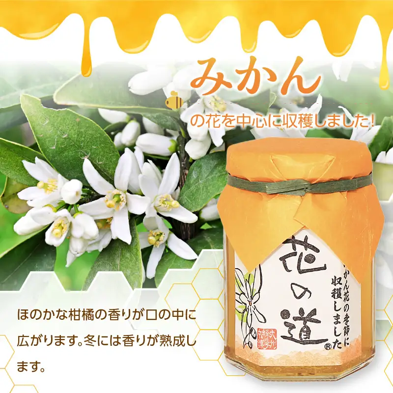 国産純粋蜂蜜 みかんみつ 430g 非加熱 はちみつ ハチミツ 生はちみつ ローハニー オススメ 贈答 贈り物 プレゼント 八女市 183-015