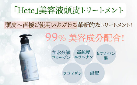 美容液シャンプー＆トリートメント「Hete」精油ホーウッドの香り 400mlセット 桂川町/株式会社studio.FELIZ [ADBU012] トリートメント ダメージケア ヘアケア シャンプー セット