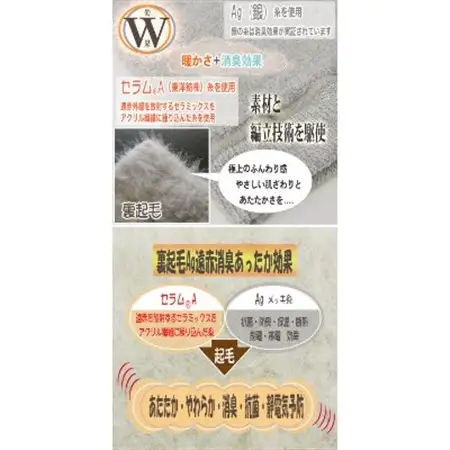 日本製 裏起毛 Ag 消臭 遠赤 あったか 足首サポーター 温活 (3067-7228)_装飾品・工芸品  服飾小物 _【1260255】