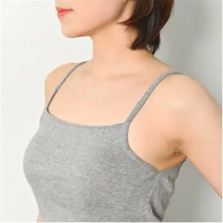 日本製 オーガニックコットン ゆるふわ キャミ M-L 無縫製 グレー(6662-7620)_装飾品・工芸品 女性・レディース 洋服 _【1324148】