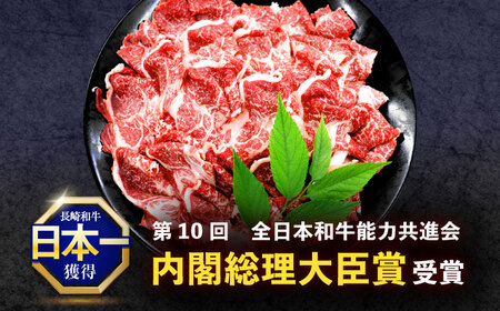 【12回定期便】長崎和牛切り落とし(バラ・モモMIX)約1000g[OCE091]